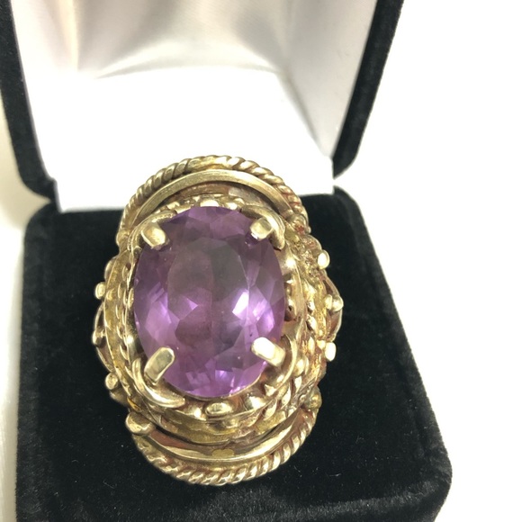 Adjustable Amethyst ring. - Picture 8 of 8